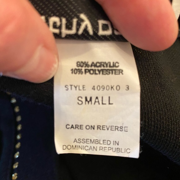 Cathy Daniels Womens Classic  Black Cardigan w Gold Buttons & Detailing / Size S - Picture 11 of 13